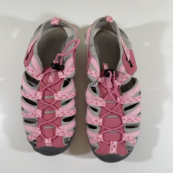 Women's Sports Hiking Walking Sandals Size 6 Breast Cancer Awareness Pink/Gray - Picture 5 of 16
